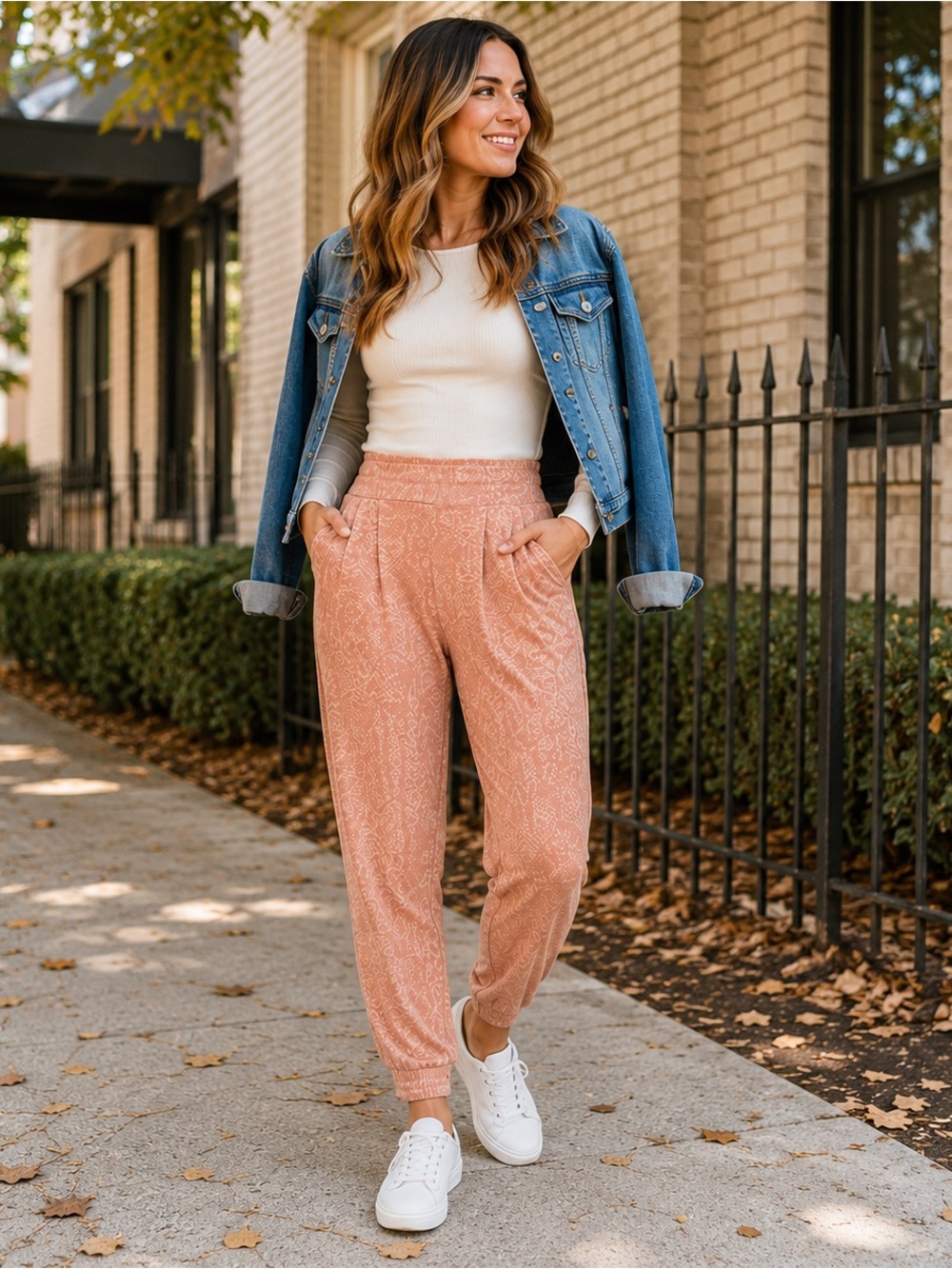 Express Blush Pink Snake Print Modal Jogger Pants Pull On Small